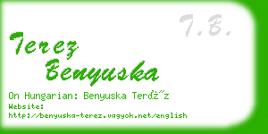 terez benyuska business card